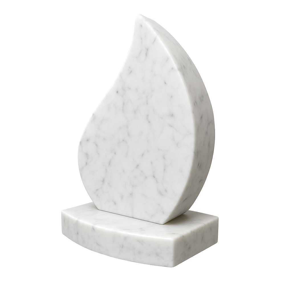 Eterna Tear Teardrop Shaped Headstone | MM057