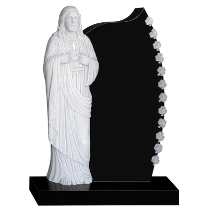 Sacred Trinity Sacred Heart & Shamrock Headstone | MM071