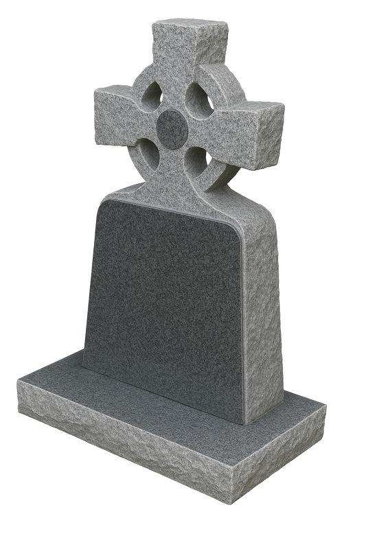 Braemar Natural Rock Celtic Cross Headstone | MM036