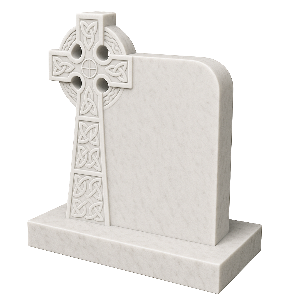 Claddagh Celtic Cross Headstone with Rope Detail | MM037