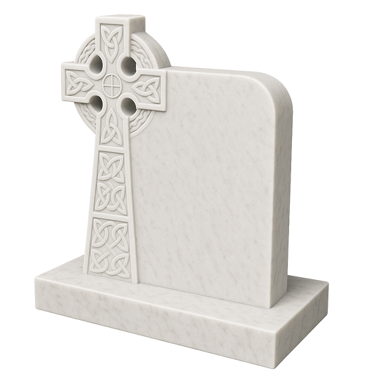 Claddagh Celtic Cross Headstone with Rope Detail | MM037