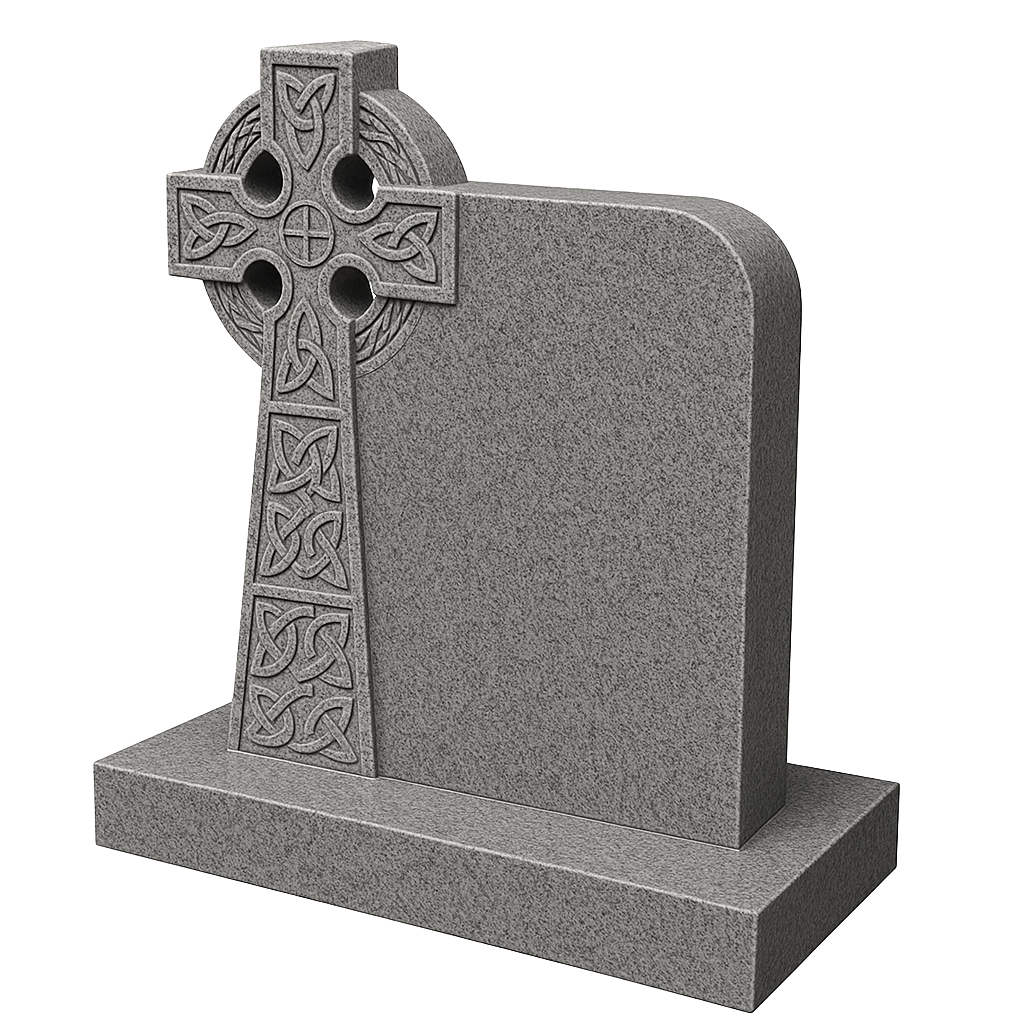Claddagh Celtic Cross Headstone with Rope Detail | MM037