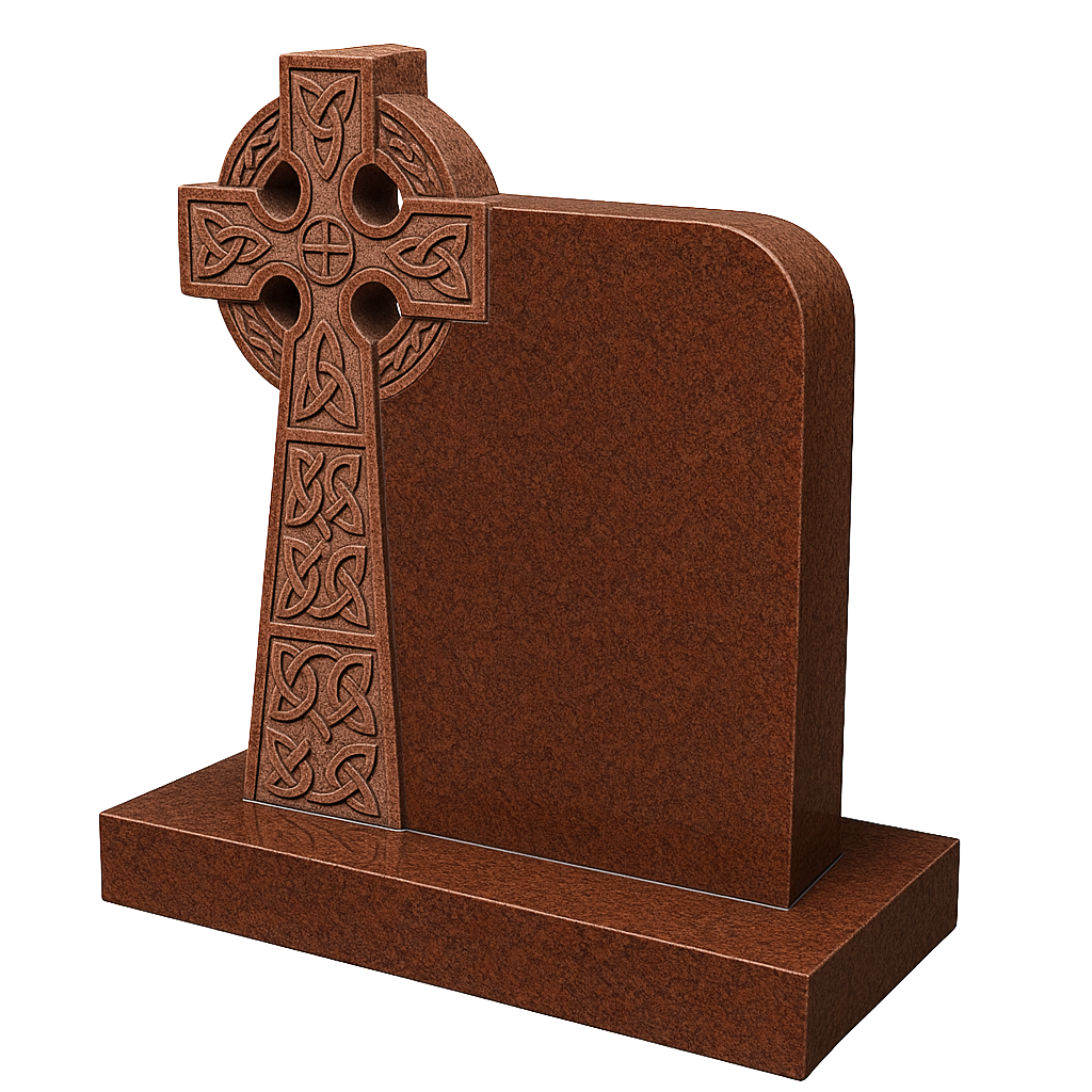 Claddagh Celtic Cross Headstone with Rope Detail | MM037