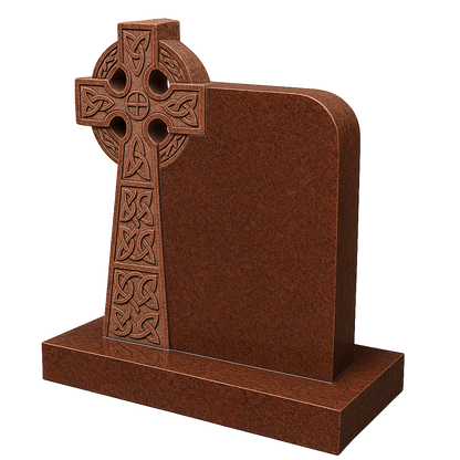 Claddagh Celtic Cross Headstone with Rope Detail | MM037