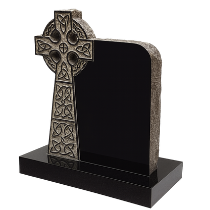 Claddagh Celtic Cross Headstone with Rope Detail | MM037