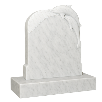 Oceanus Dolphin & Wave Headstone | MM050