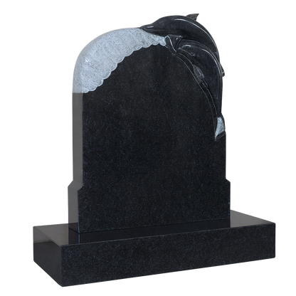 Oceanus Dolphin & Wave Headstone | MM050