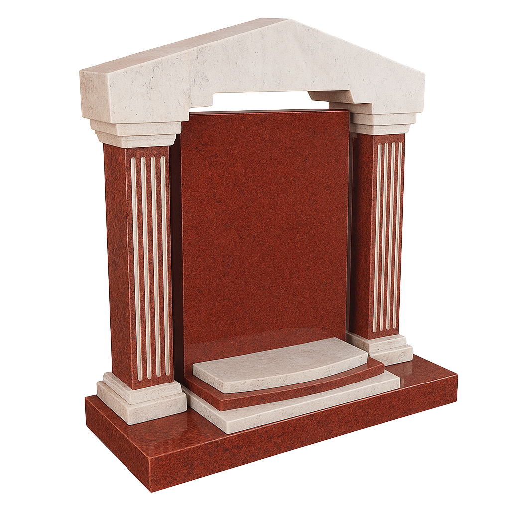 Elysium Temple Islamic Temple Headstone with Columns | MM051