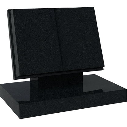 Liberna Open Book Headstone with Curved Pages | MM075