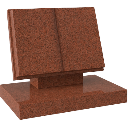 Liberna Open Book Headstone with Curved Pages | MM075