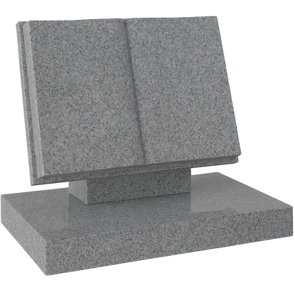 Liberna Open Book Headstone with Curved Pages | MM075