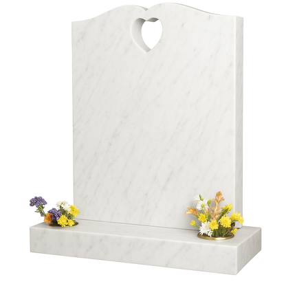 Amoris Half Ogee Headstone with Pierced Heart | MM069