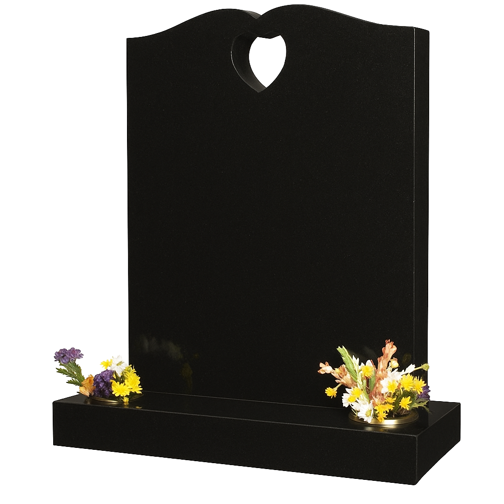 Amoris Half Ogee Headstone with Pierced Heart | MM069