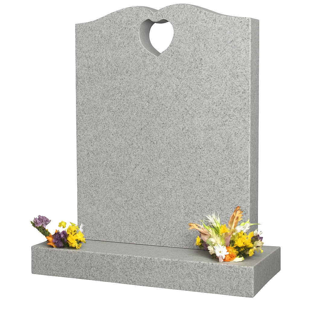 Amoris Half Ogee Headstone with Pierced Heart | MM069