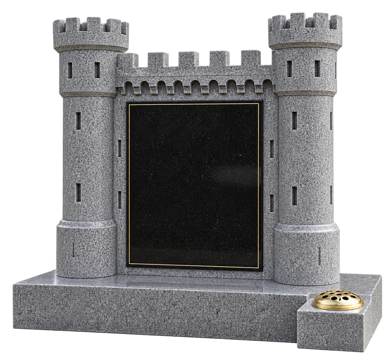 Castella 3D Castle Shaped Granite Headstone | MM265