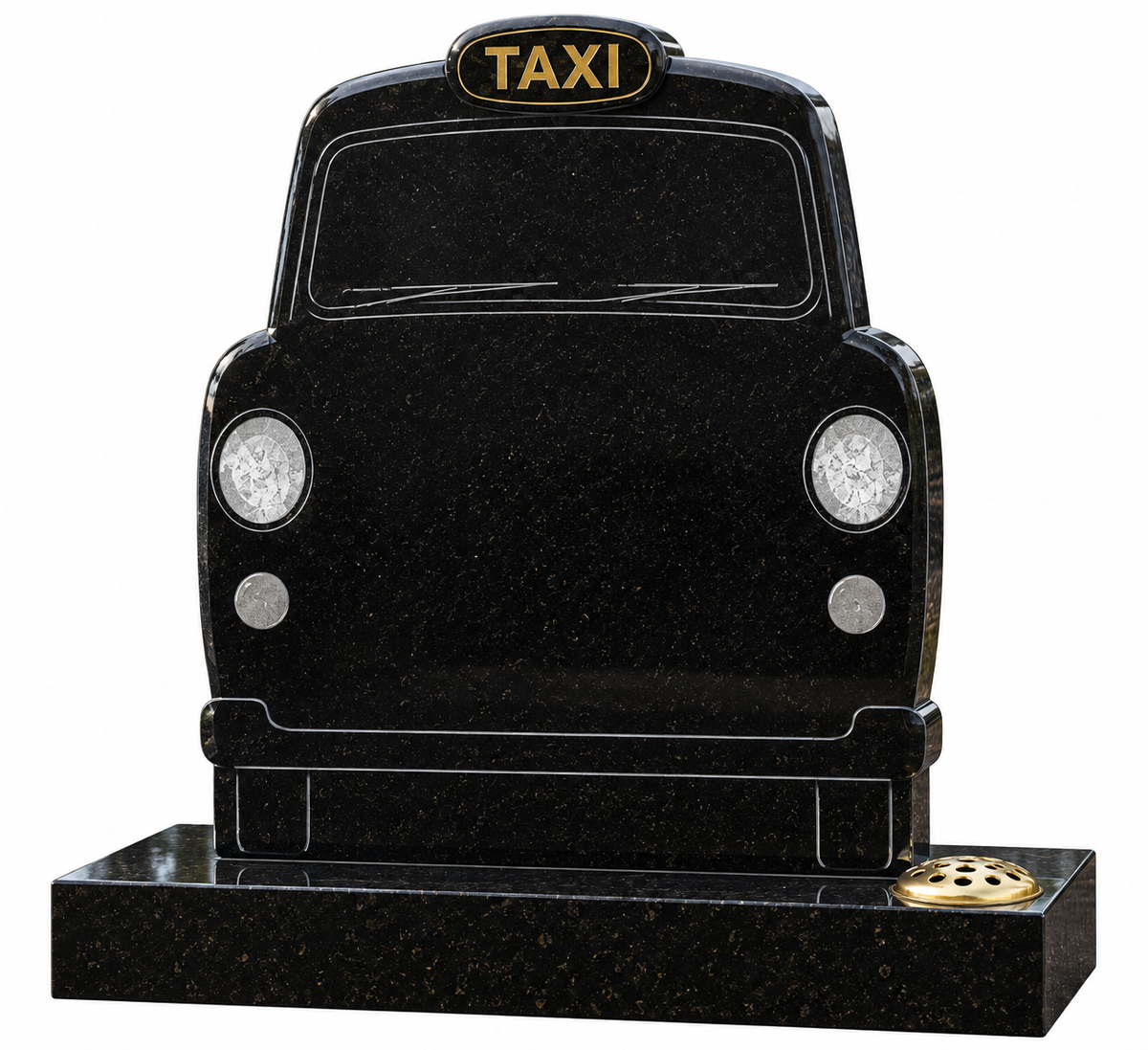 Taxora 2D Taxi Shaped Granite Headstone | MM263