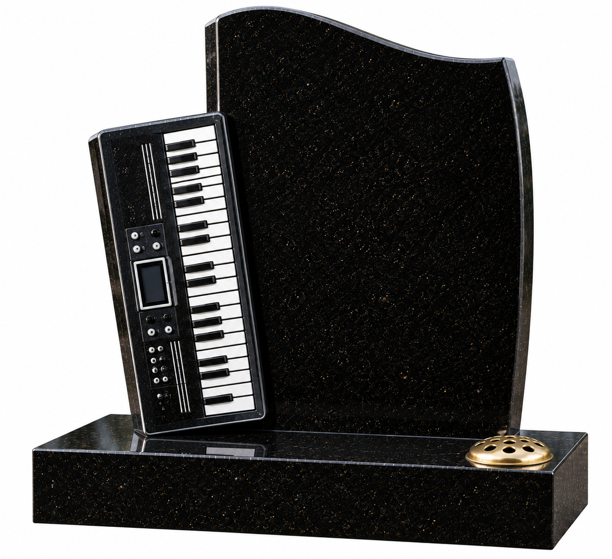 Keysona 3D Keyboard Shaped Granite Headstone | MM268