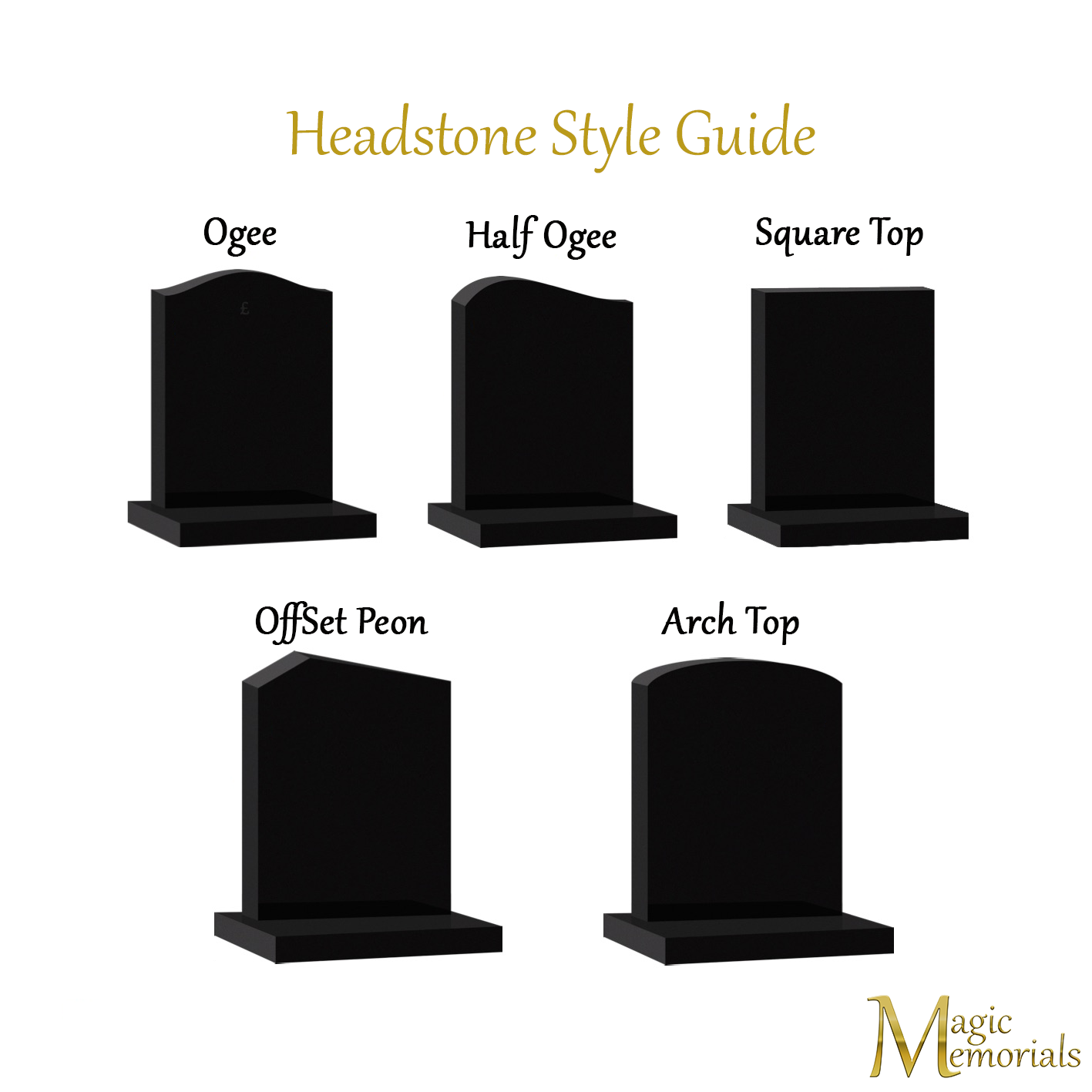 Quad Circle Portraits Headstone Memorial