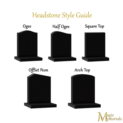 Quad Circle Portraits Headstone Memorial