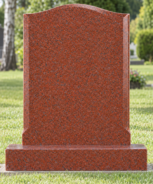 Beloved Ogee Headstone with Chamfered Detail, canonical memorial master image for Magic Memorials, MM005