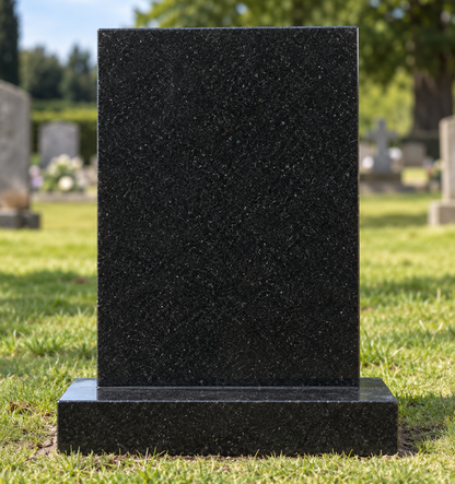 Harmony Square Top Granite Headstone with Classic Profile | MM007