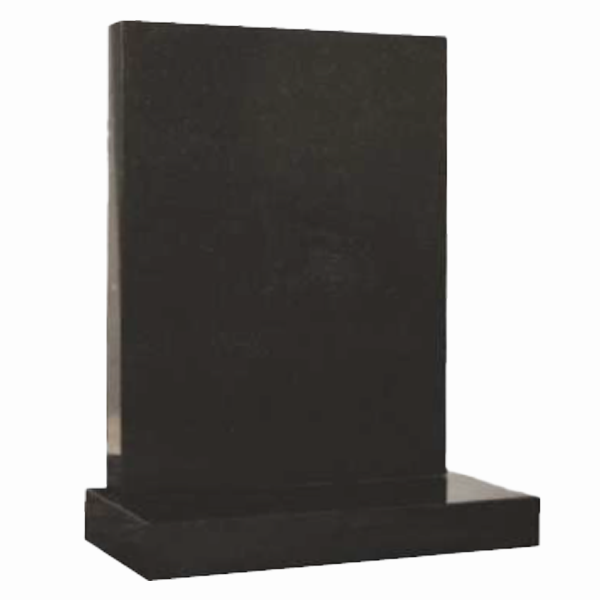 Square top granite headstone with traditional flat design, fully customisable with high-resolution images and personalised inscriptions. Available in various granite colours.