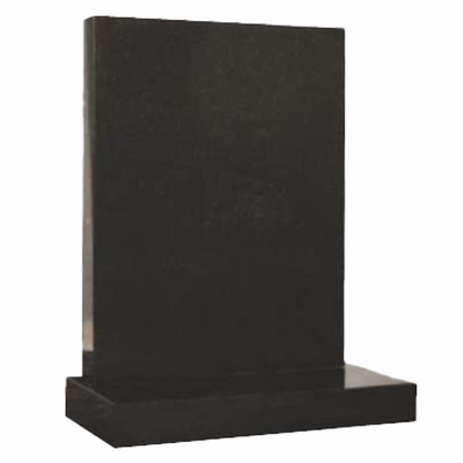 Square top granite headstone with traditional flat design, fully customisable with high-resolution images and personalised inscriptions. Available in various granite colours.