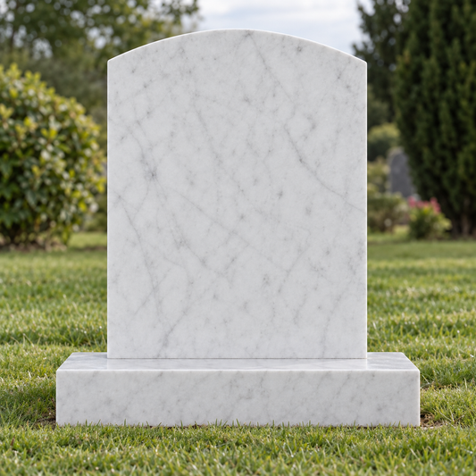 Carina Arc Top Headstone, canonical memorial master image for Magic Memorials, MM008