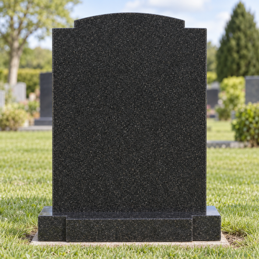 Heritage Camber Top Headstone with Check Shoulders, canonical memorial master image for Magic Memorials, MM013