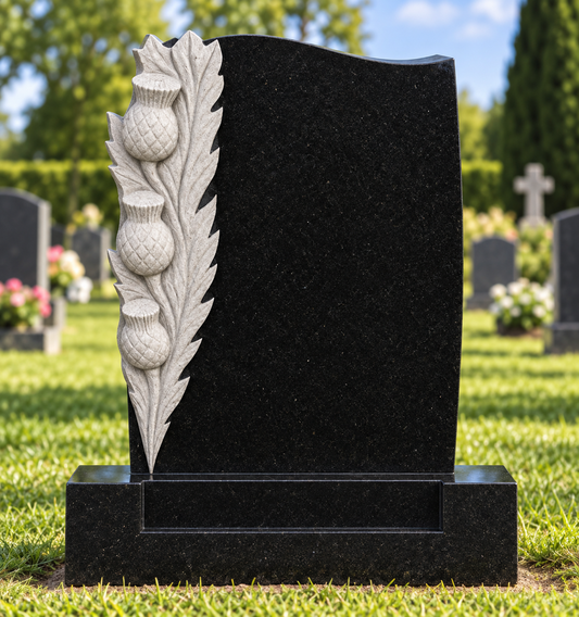 Thistledown Granite Headstone | MM061