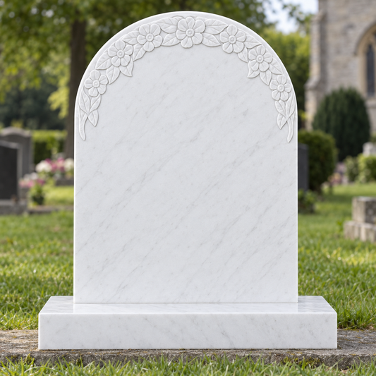 Rosamira Round Top Headstone | MM065