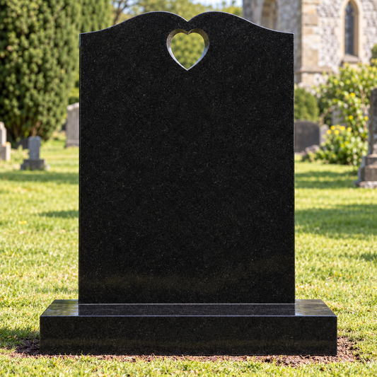 Amoris Half-Ogee Granite Headstone | MM069