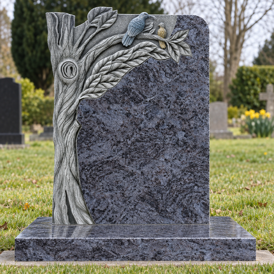 Nurtura Tree, Mother Bird & Chick Headstone | MM070