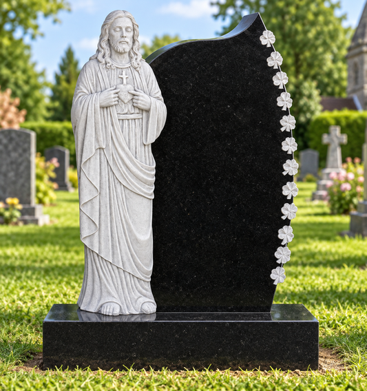 Sacred Trinity Granite Headstone | MM071