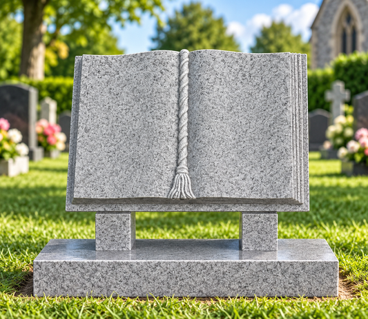 Remembria Stepped Book Headstone with Cord & Tassel | MM078