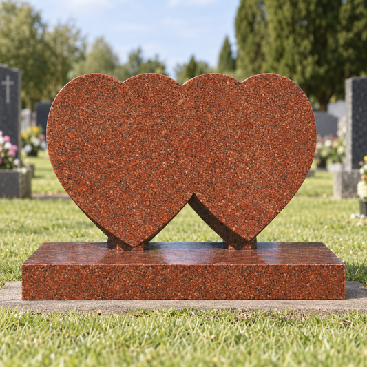 Amorent Intertwined Double Heart Headstone | MM084
