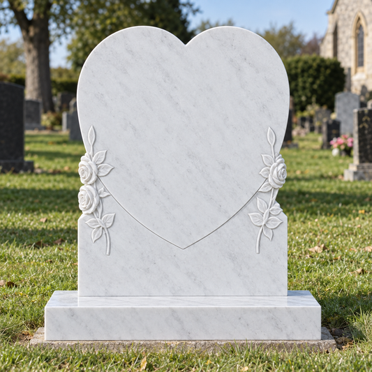 Rosalique Heart Headstone | MM091