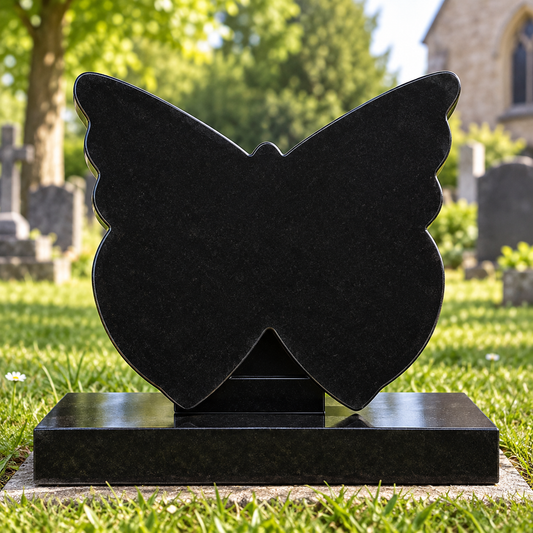 Elaria Butterfly Shaped Granite Cremation Memorial | MM149