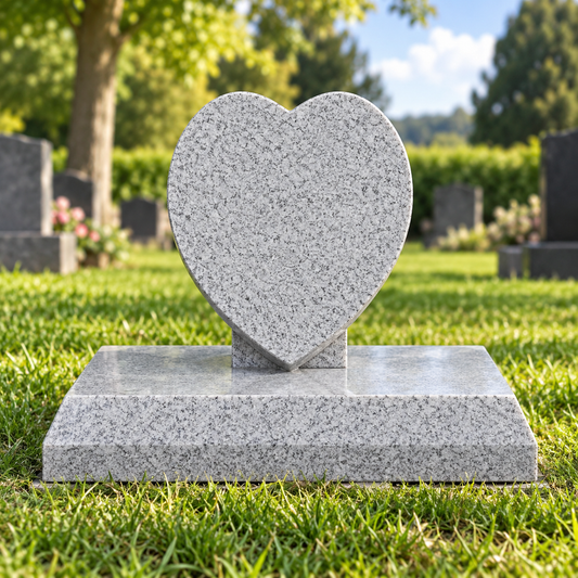 Elaria Heart Shaped Granite Cremation Memorial | MM152