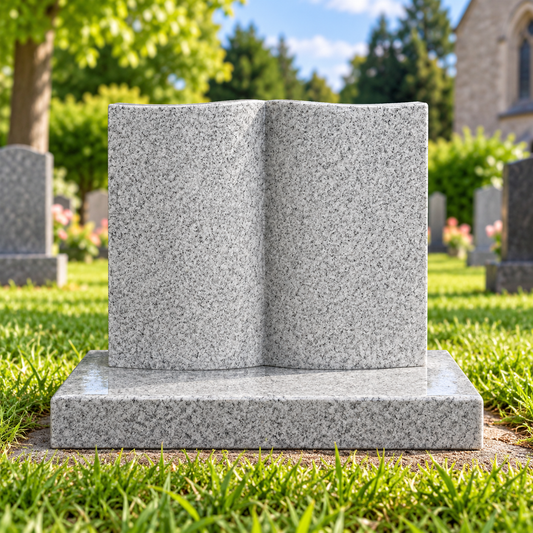 Scriptura Open Book Granite Cremation Memorial | MM156