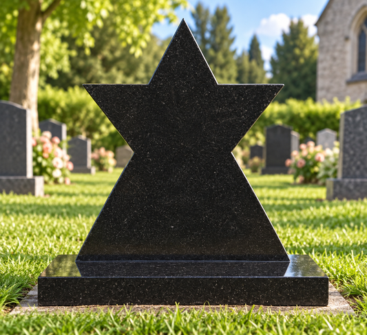 Stellara Star-Shaped Granite Cremation Memorial | MM167