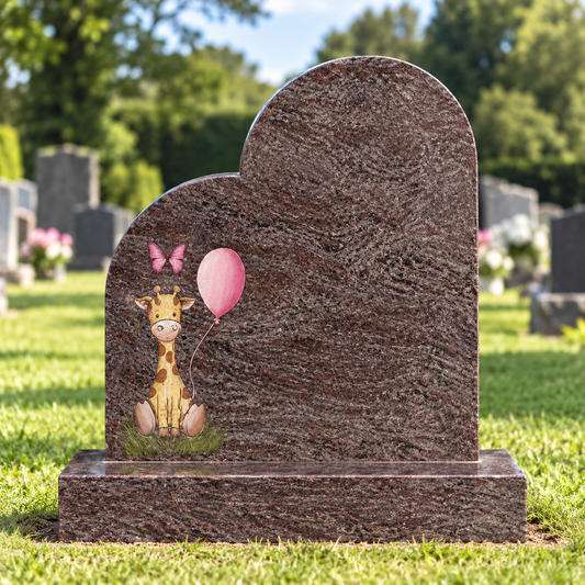 Teddara Double-Arch Children's Teddy Bear Headstone | MM189
