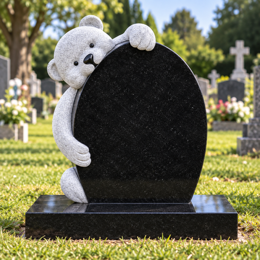 Bearington Children's Teddy Bear & Egg-Shaped Headstone | MM190