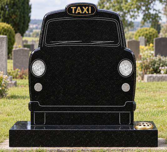 Taxora 2D Taxi Shaped Granite Headstone | MM263