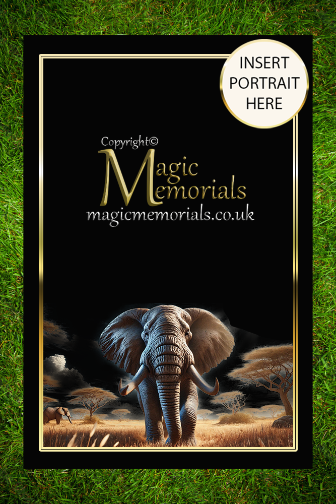 Granite cremation tablet for an animal lover, with personalised inscription and custom animal design added after ordering. A lasting tribute to someone who loved all creatures