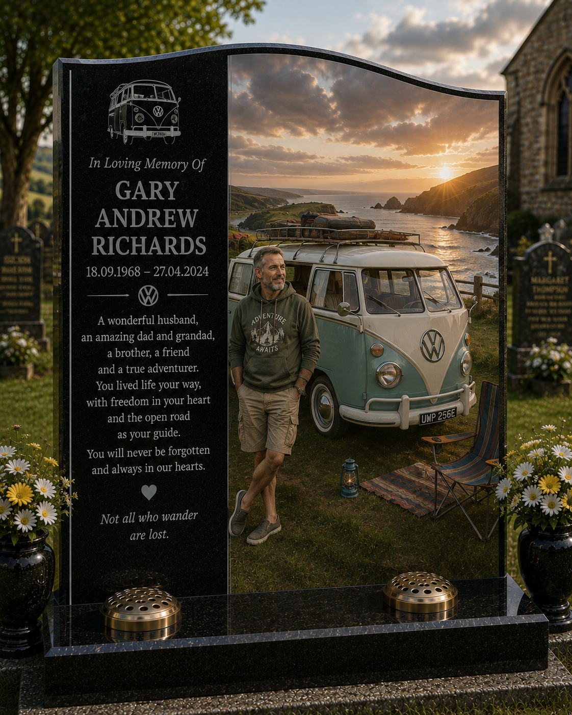 Vans, Campervans & Motorhomes Design 3, personalised memorial design by Magic Memorials, HD0675