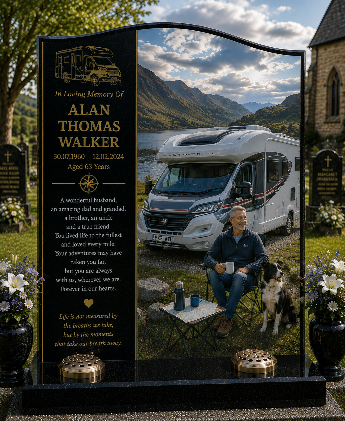 Vans, Campervans & Motorhomes Design 2, personalised memorial design by Magic Memorials, HD0677