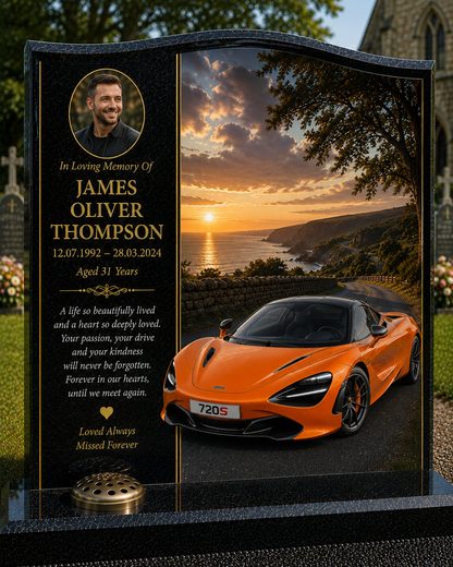 Supercar & Performance Car Memorials Design 3, personalised memorial design by Magic Memorials, HD0681