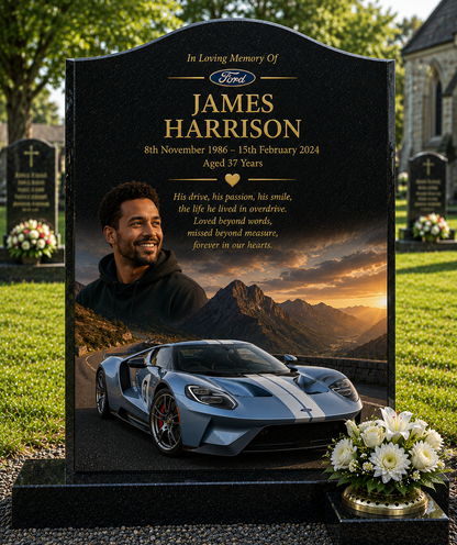 Supercar & Performance Car Memorials Design 6, personalised memorial design by Magic Memorials, HD0703
