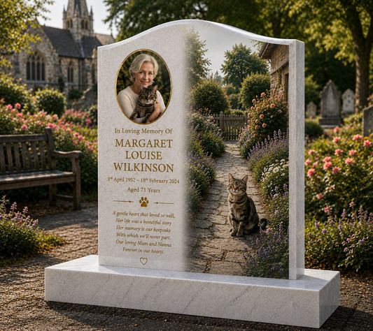 Cat Lover Memorials Design 1, personalised memorial design by Magic Memorials, HD0763